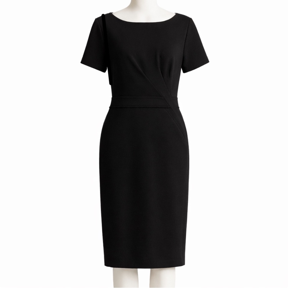 Elie Tahari Classic Black Wool Blend Dress